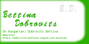 bettina dobrovits business card